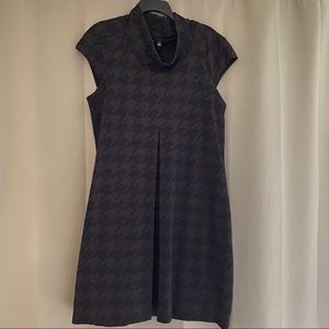RELATIVITY Houndstooth Brown Knit Dress XL EUC